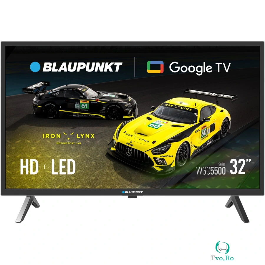 Blaupunkt Televizor Blaupunkt LED 32WGC5500, 81 cm, Smart Google TV, HD, Clasa E, Negru