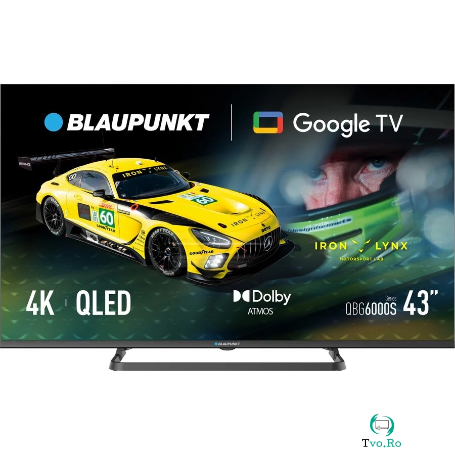Televizor 43inch 108cm QLED 4K UHD DVB-T2/C/S2 Smart TV Wi-Fi Bluetooth 3xHDMI 2xUSB 60Hz Negru la 1,608.99 lei ron