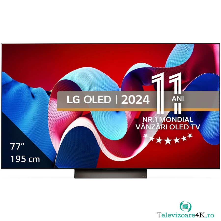 LG Televizor LG OLED evo 77C41LA, 195 cm, Smart, 4K Ultra HD, 100 Hz, Clasa F (Model 2024)