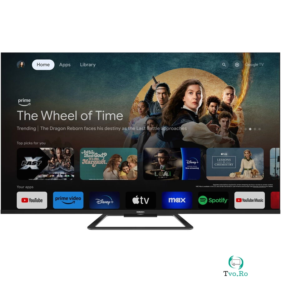 Horizon Televizor Horizon QLED 55HQ8590U/D, 139 cm, Smart Google TV, 4K Ultra HD, Clasa F, Negru