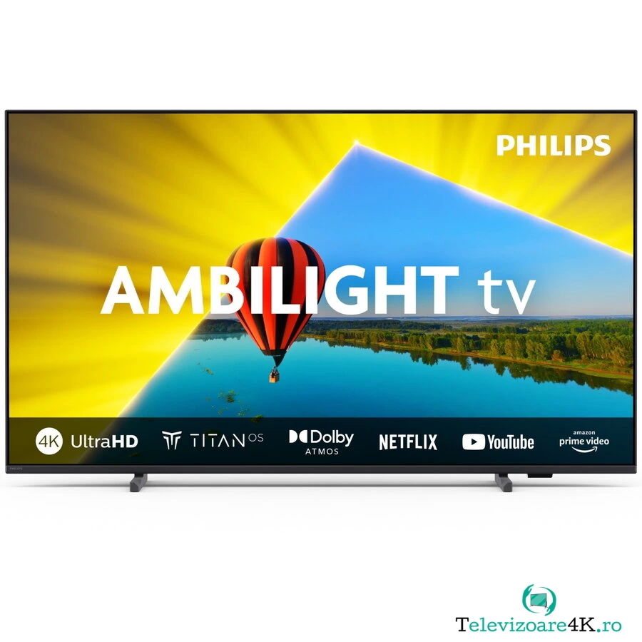 Philips Televizor Philips AMBILIGHT tv LED 43PUS8079, 108 cm, Smart TV, 4K Ultra HD