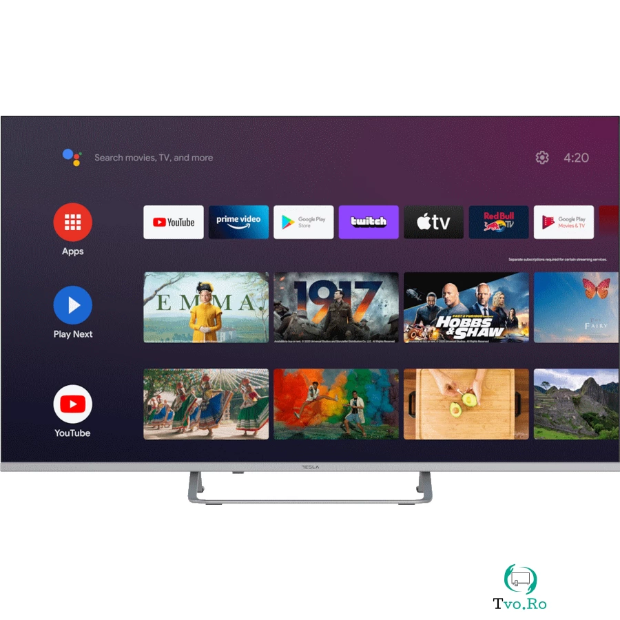 TESLA Televizor Smart Android Tesla 50E635SUS, 127 cm, UHD 4K, DVB-T2-C-S2, Negru