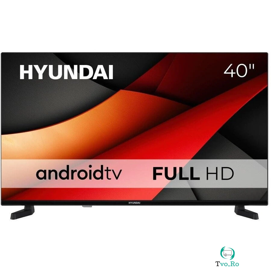 Hyundai Televizor Smart Hyundai FLA40450, LED, 40, 101,6 cm, Full HD, Android TV, clasa E, Negru