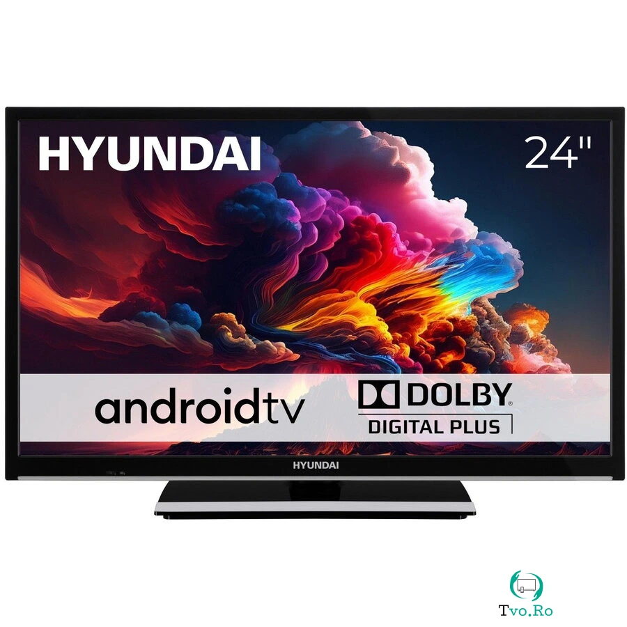 Hyundai Televizor Smart Hyundai HLA24451, 24, 60 cm, LCD-LED, Android, Wi-Fi, Bluetooth, Negru