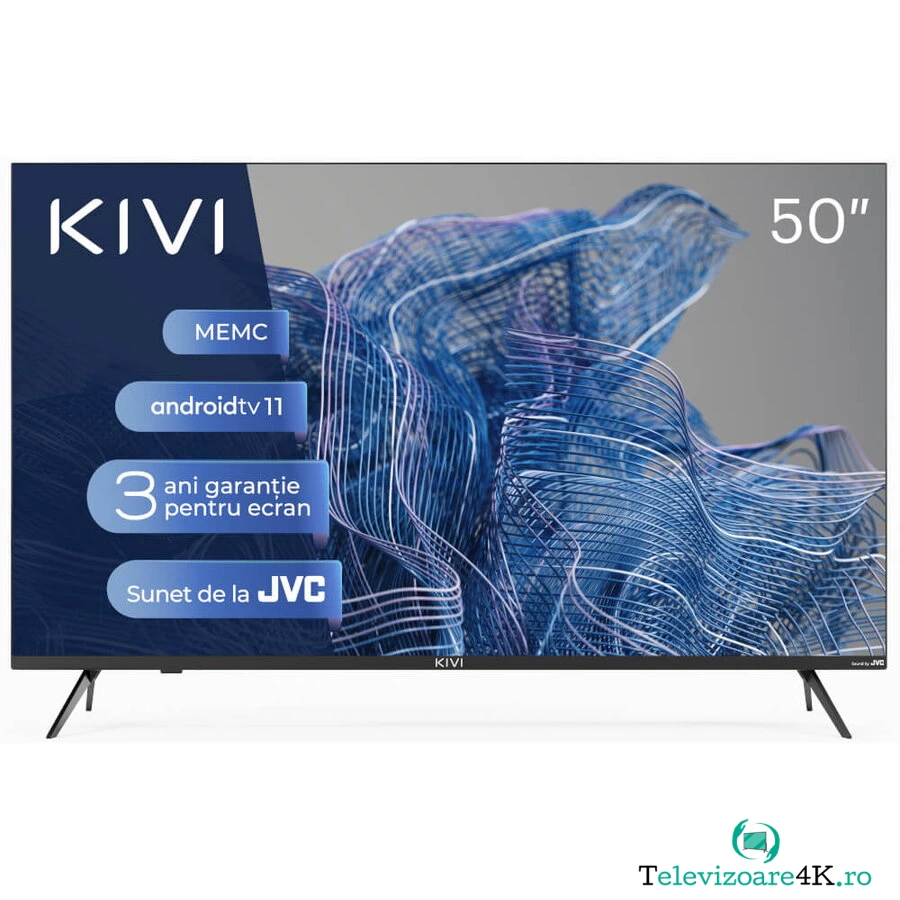 KIVI Televizor Smart LED Kivi 50U750NB, 127 cm, Ultra HD 4K, Clasa G, Negru