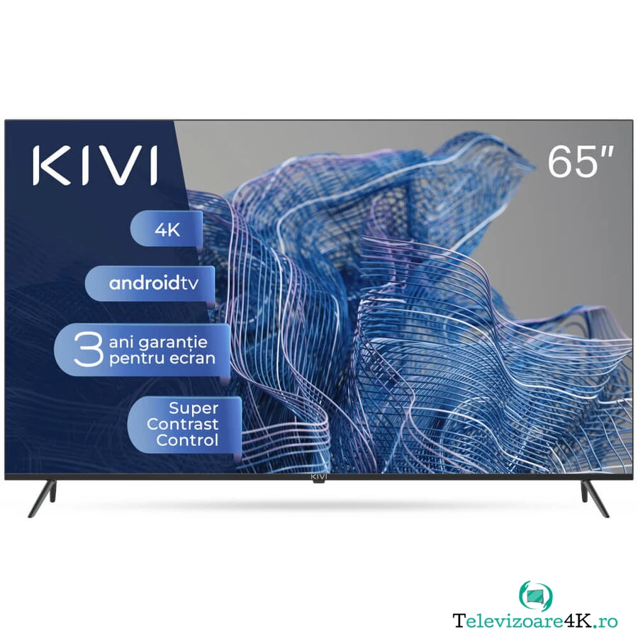 KIVI Televizor Smart LED Kivi 65U740NB, 165 cm, Ultra HD 4K, Clasa G, Negru