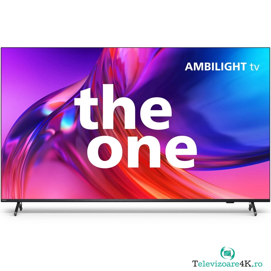 Philips Televizor Philips AMBILIGHT tv LED 85PUS8818, 215 cm, Google TV, 4K Ultra HD, 100 Hz, Clasa F (Model 2023)