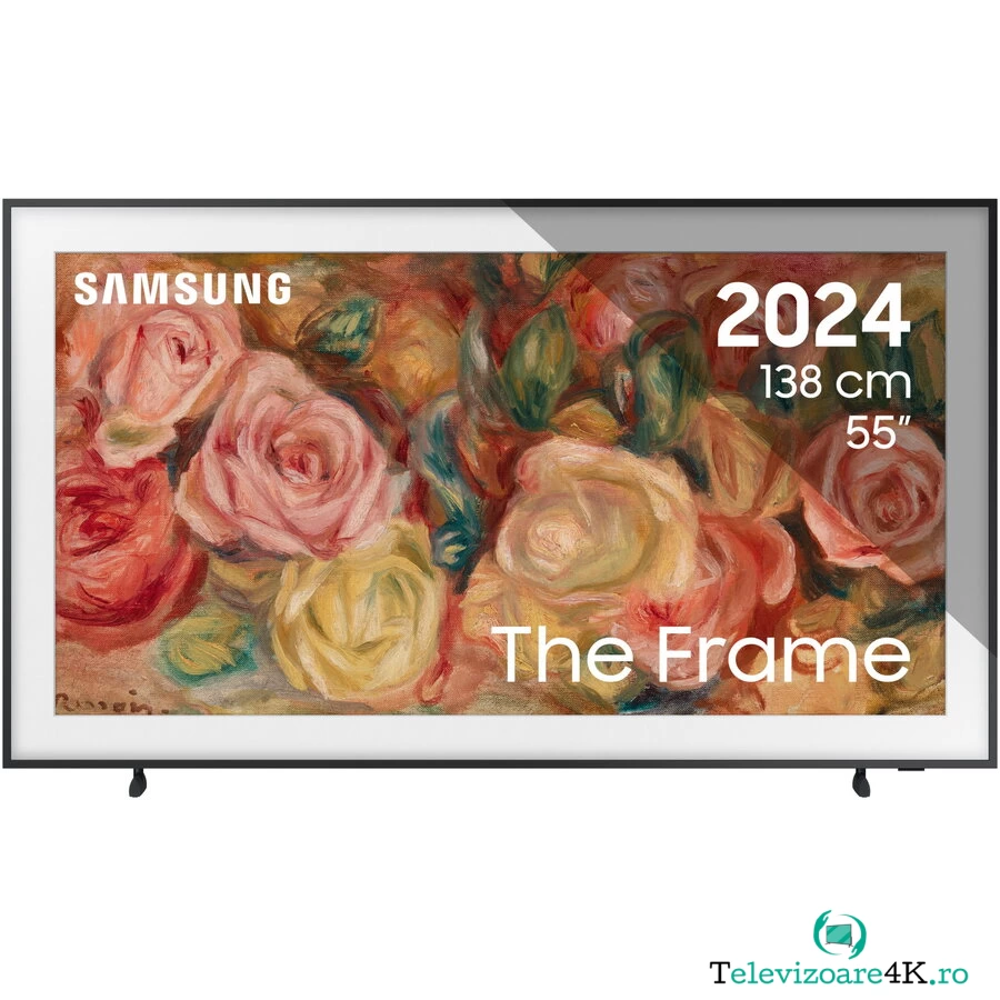 Samsung Televizor Samsung Tablou QLED The Frame 55LS03D, 138 cm, Smart, 4K Ultra HD, 100 Hz, Clasa G (Model 2024), Negru la 4,476.99 lei ron
