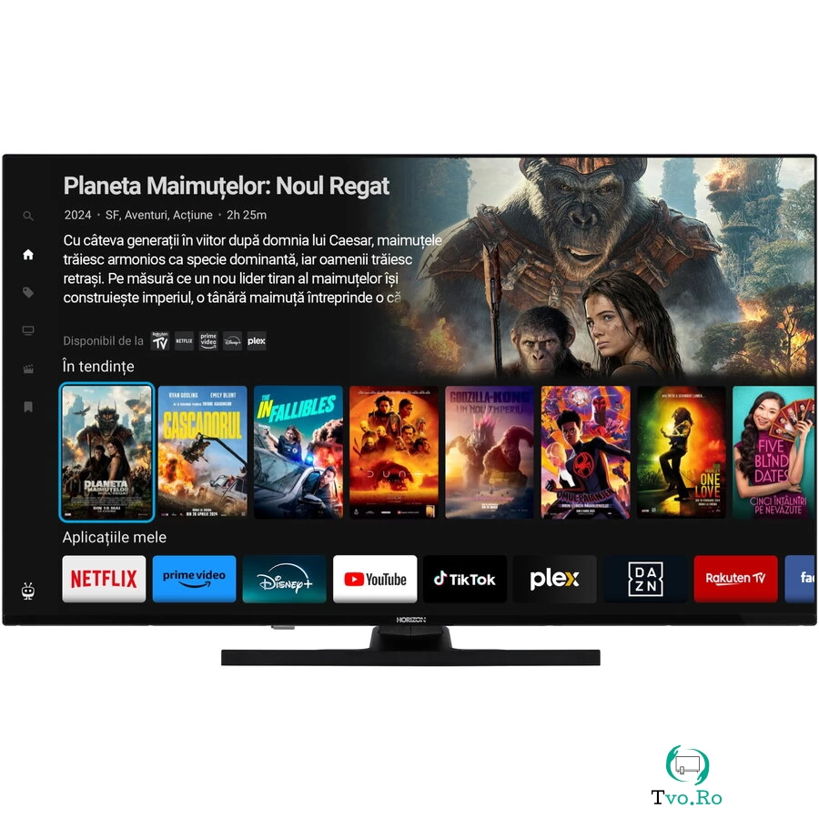 Horizon Televizor Horizon QLED 43HQ8560U/D, 108 cm, Smart, 4K Ultra HD, Clasa F, Negru la 1,234.99 lei ron