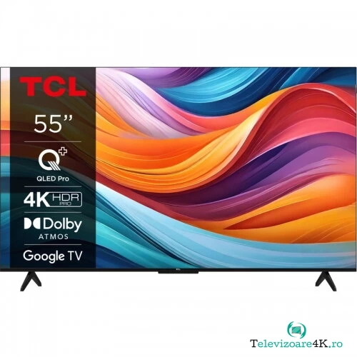 TCL Televizor QLED TCL Smart 55T7B Seria T7B, 55inch, Ultra HD 4K, Negru